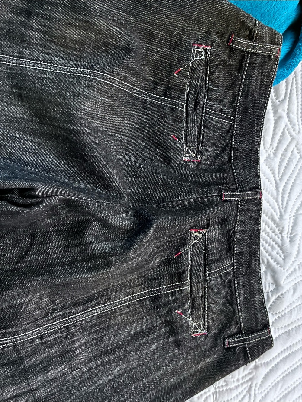 Dark Gray Denim Gauchos A-Line Midi Skirt pants - Picture 11 of 13